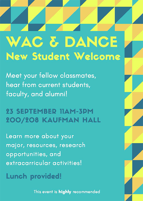 WACD Undergraduate Welcome Session