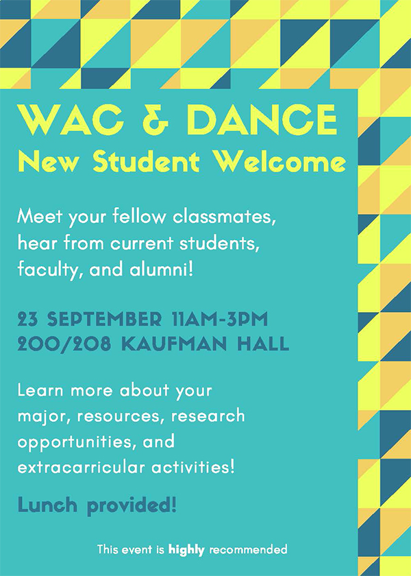 WACD Undergraduate Welcome Session WACD Undergraduate Welcome Session