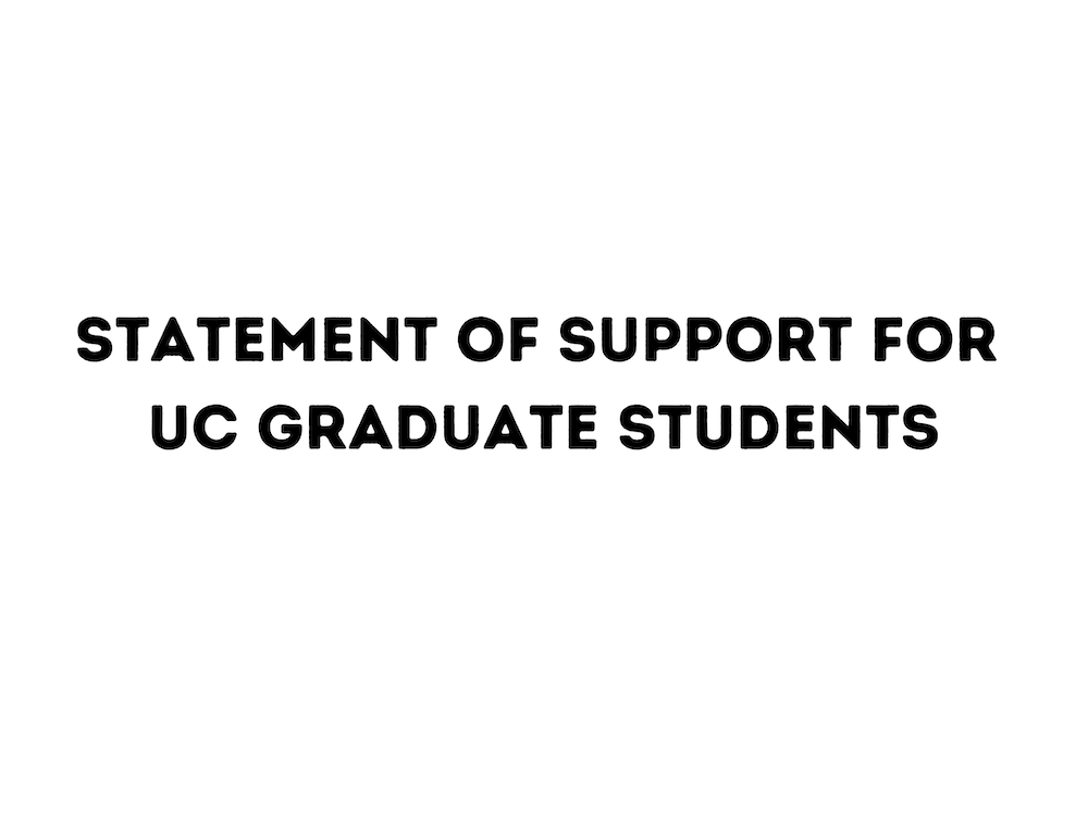 Statement of Support for UC Graduate Students