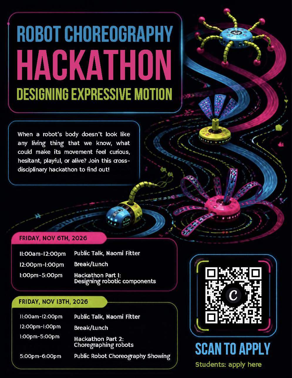 Robot Choreography Hackathon: Designing Expressive Motion