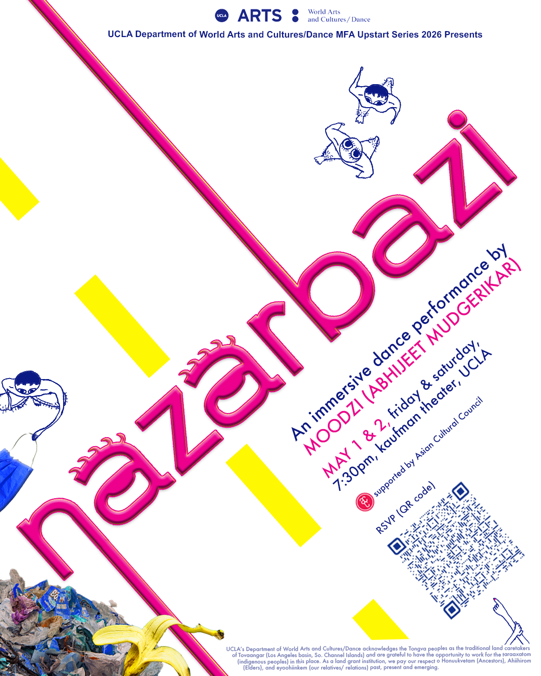 UCLA Department of World Arts and Cultures/Dance MFA Upstarts Series 2026 presents:  Nazarbazi By Moodzi (Abhijeet Mudgerikar)